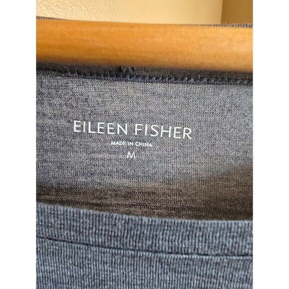 Eileen Fisher Silk / Cotton Boxy 3/4 Dolman Sleeve Oversized Scoop Neck Top M - Picture 3 of 8